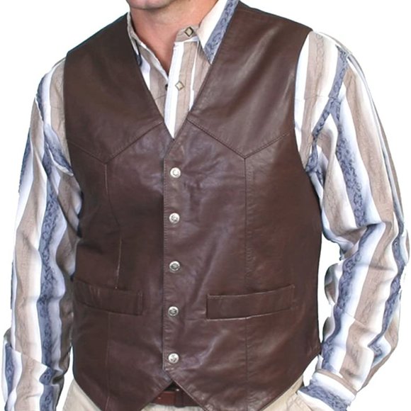 Scully Jackets & Coats Scully Mens Leather Vest 3xl Brown Poshmark